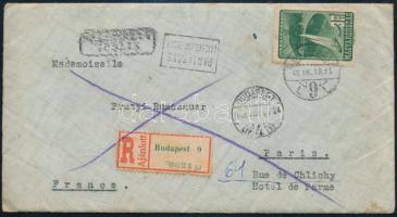 1948 Légiposta 3Ft ajánlott levélen Franciaországba, visszaküldve
