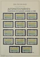 Leuchtturm album, benne kb. 100 albumlap, NSZK gyűjtemény az 1980-as évekből, több bélyegfüzettel