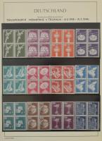 Leuchtturm album, benne kb. 100 albumlap, NSZK gyűjtemény az 1980-as évekből, több bélyegfüzettel