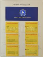 Leuchtturm album, benne kb. 100 albumlap, NSZK gyűjtemény az 1980-as évekből, több bélyegfüzettel