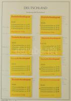 Leuchtturm album, benne kb. 100 albumlap, NSZK gyűjtemény az 1980-as évekből, több bélyegfüzettel