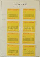 Leuchtturm album, benne kb. 100 albumlap, NSZK gyűjtemény az 1980-as évekből, több bélyegfüzettel