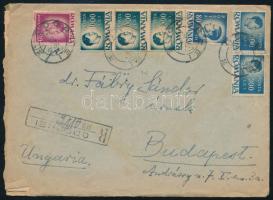 1946 Ajánlott levél szükség ajánlási ragjeggyel "ORADEA" - Budapest