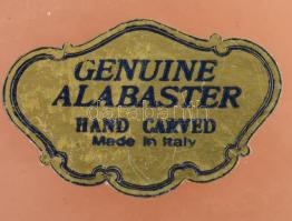 Alabástrom gyűrűtartó, m: 4,5 cm