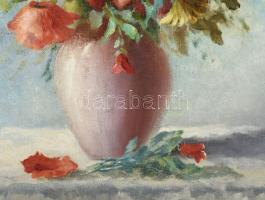 Harth F. jelzéssel: Csendélet, 1932. Olaj, vászon. Dekoratív fakeretben. 60x50 cm