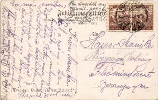 1922 Temeshidegkút, Hidegkút, Sabran-Guttenbrunn, Zabrani; Jubiläumspostkarte zum 70. Geburtstage Ad...