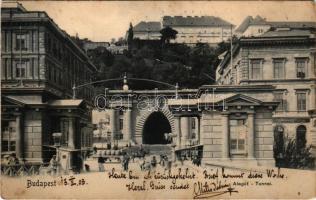 1905 Budapest I. Alagút a Lánchíd budai hídfőjéről (fl)