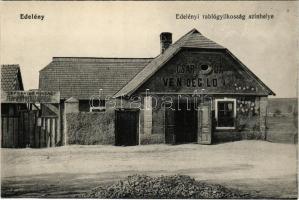 Edelény, Csárda vendéglő az Edelényi rablógyilkosság színhelye, Lefkovics Miska terménykereskedése, üzlete (vágott / cut)
