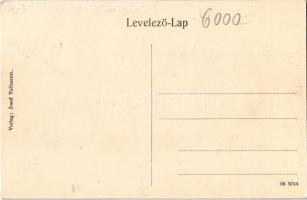 Radafalva, Rudersdorf; utca, templom télen. Josef Vollmann kiadása / street view, church in winter (...