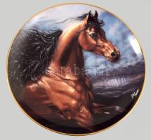 1993 Lómintás limitált számú fali dísztányér, jelzett, hibátlan, d: 20,5 cm