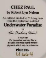 1993 Tengermintás limitált számú fali dísztányér, jelzett, hibátlan, d: 20,5 cm