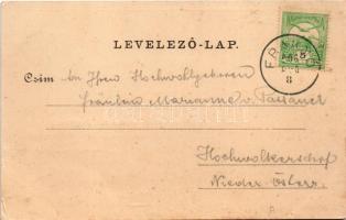 1906 Fraknó, Forchtenau, Forchtenstein; Fraknó vára, vendéglő / Schloss, Gasthaus / castle, inn (EK)