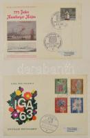 20 lapos levél berakó , benne FDC-k, alkalmi küldemények, pár külföldi ív