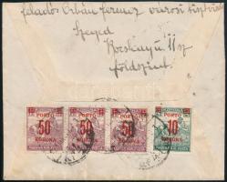 1923 Levél 4 db portó bélyeggel / Cover with postage due stamps