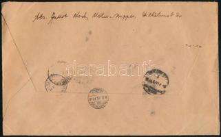 1938 Légi expressz levél 9 db bélyeggel / Airmail express cover "KÖLN"