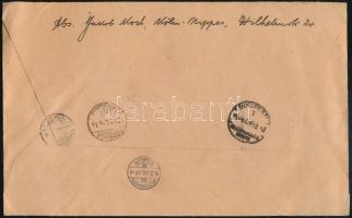 1938 Légi expressz levél 9 db bélyeggel / Airmail express cover "KÖLN"