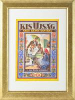 1935 Pál György (1906-1986): Kis Ujság nagy képes naptára 1936, plakátterv, tempera, papír, jelzett,...