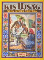 1935 Pál György (1906-1986): Kis Ujság nagy képes naptára 1936, plakátterv, tempera, papír, jelzett,...