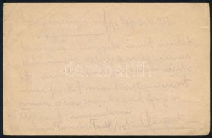 1918 Tábori posta levelezőlap "VASAS" postaügynökségi bélyegzéssel + "FP 627 a"