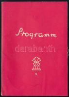 cca 1935 A budapesti Moulin Rouge (Vörös Malom) mulató dekoratív, reklámokkal teli műsorfüzete, szép állapotban, 18p