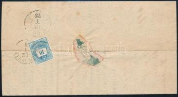 1878 5kr és 10kr ajánlott levélen "ÚJ-EGYHÁZ" (10kr kettétépve / torn apart)