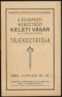 1920 A Budapesti Kereskedelmi és Iparkamara által kiadott tájékoztató füzet a Budapesti Nemzetközi Keleti Vásárról, szép állapotban, 19p