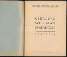 1936 Cserkész Szolgálati Szabályzat Tervezet, a Magyar Cserkészszövetség füzete, jó állapotban, 88p