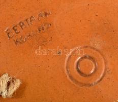 cca 1940 Bertalan Korond falitányér, mázhibákkal, d: 21 cm