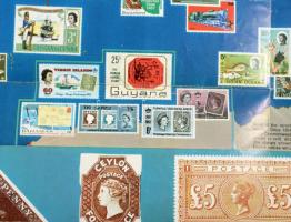 The World's Philatelic Treasures, a British Museum kincsei bélyegeken, térkép szerint rendezve,...