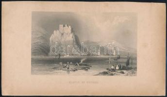 cca 1840 Castle of Betzko / Beckó vára, acélmetszet, jelzés nélkül, 11,5x20 cm