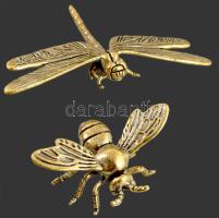 7 darab klf réz rovar figura, h: 12 cm alatt