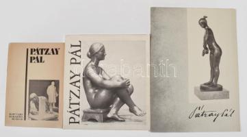 Pátzay Pál (1896-1979) szobrászművész 3 kiállítási katalógusa, közte 1 DEDIKÁLT: Pátzay Pál szobrászművész kiállítása. A művész által DEDIKÁLT példány! Bp., 1976, MNG. Kiadói papírkötés.; Faragó Sándor: Pátzay Pál. [Kapuvár, 1980.], Kapuvári Rábaközi Múzeum. Kiadói papírkötés.; Pátzay Pál. Szerk.: Csap Erzsébet. Bp., én., Budapest Galéria. Kiadói papírkötés.