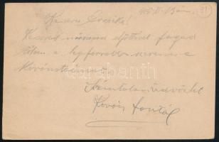 1915 Tábori posta levelezőlap / Field postcard "S.M.S. VIRIBUS UNITIS"