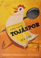 "2 dkg valódi tojáspor tésztához, süteményhez, rántottához", kisplakát, foltos, 22×16 cm