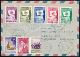 1957 Levél 8 bélyeggel / Cover with 8 stamps