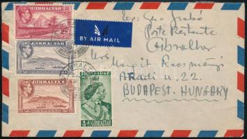 1949 Légi levél Budapestre 4 bélyeggel / Airmail cover to Hungary