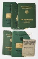 1958- 1987 Bundesrepublik Deutschland 5 db útlevél + 1 db személyi igazolvány