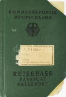 1958- 1987 Bundesrepublik Deutschland 5 db útlevél + 1 db személyi igazolvány
