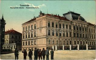 Temesvár, Timisoara; Hadapródiskola. Gerő Manó kiadása / Kadettenschule / K.u.K. military cadet school (kopott sarkak / worn corners)