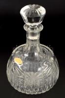 Német ólomkristály italos üveg, dugóval, m: 22 cm