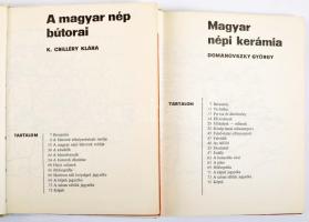 Magyar népművészet sorozat 2 kötete (1.,4.): 
Domanovszky, György: Magyar népi kerámia.; 
K. Csill...