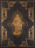 Das Neue Testament unseres Herrn und Heilandes Jesu Christi nach der deutschen Übersetzung D. Martin Luthers. Reutlingen, Druck und Verlag von Enßlin und Laiblin. Kiadói dombornyomott, aranyozott félbőr kötés, címlap szakadt, kopottas állapotban.