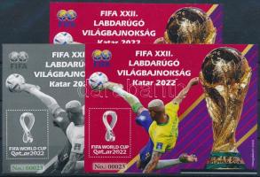 2022 FIFA XXII. Labdarúgó VB 3 darabos emlékív garnitúra azonos 00023 sorszámmal