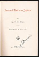 Rathgen, Karl: Staat und Kultur der Japaner. Monographien zur Weltgeschichte XXVII. Bielefeld-Leipzi...