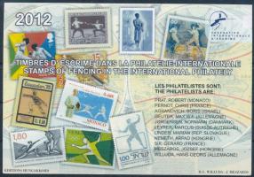 2012 Vívás Motívumgyűjtők Nemzetközi Társasága francia és angol nyelvű emlékív