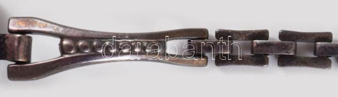 Descartes ezüst (Ag) női karóra, 17 köves, mechanikus, működik, tokjában, 15x20 mm