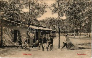 1911 Piliscsaba, Északi tábor, K.u.K. katonák. Póhl és Herz kiadása (EK)