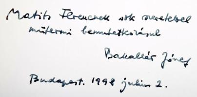 Bakallár Breviárium. A szerző, Bakallár József (1940-2013) festőművész által DEDIKÁLT példány! Számozott (714./1000), a művész által ALÁÍRT példány! Bp., 1996, Bakallár József és felesége kiadása. Bakallár József műveinek reprodukcióival gazdagon illusztrált. Kiadói harántalakú egészvászon-kötésben, jó állapotban.