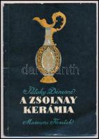 Pataky Dénesné: A Zsolnay kerámia. Múzeumi Füzetek. Bp., 1955, Népművelési Minisztérium Múzeumi Főosztálya, 32 p.+ 14 (fekete-fehér fotók) t. Első kiadás. Zsolnay jelzésekkel. Kiadói papírkötés, kissé kopott borítóval.