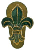 DN (~1935) Zománcozott bronz cserkész gomblyuk jelvény (13x16mm) T:AU,XF